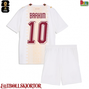 Marocko Brahim Diaz #10 Borta Kläder Barn VM 2026 Kortärmad (+ Korta byxor)